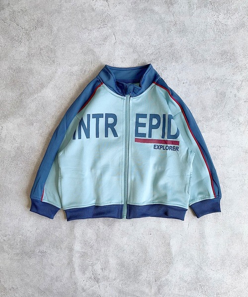 BIG FIELD（ビッグフィールド）の「ジャージトラックジャケット（ジャージ・キッズ・ブルー/パープル/グレー・140/130/150/120/110/100/90）」の2枚目の写真
