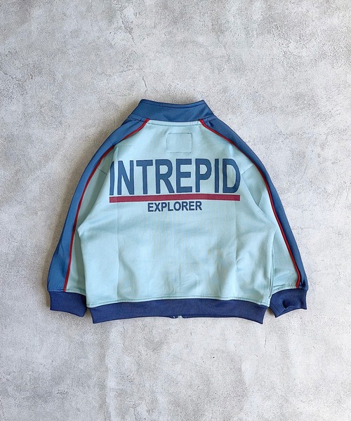 BIG FIELD（ビッグフィールド）の「ジャージトラックジャケット（ジャージ・キッズ・ブルー/パープル/グレー・140/130/150/120/110/100/90）」の14枚目の写真