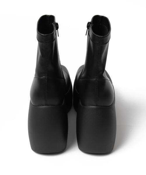 WEGO（ウィゴー）の「WEGO/厚底ウェッジソールショートブーツ（ブーツ・レディース・ブラック・MEDIUM/LARGE）」の12枚目の写真