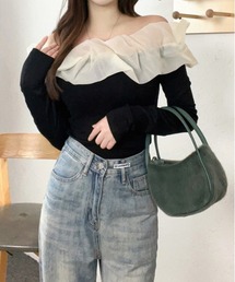 gossip！ロサンゼルス | Y2K フリルオフショルプルオーバー(Tシャツ/カットソー)