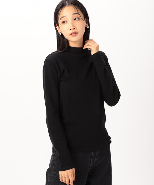 COMME CA ISM(コムサイズム)の「綿100% 吸湿発熱 あったか ハイネックカットソー(Tシャツ/カットソー・レディース・ブラック/ホワイト/ライトグレー/チャコール・MEDIUM/LARGE)」の10枚目の写真