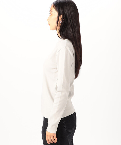 COMME CA ISM(コムサイズム)の「綿100% 吸湿発熱 あったか ハイネックカットソー(Tシャツ/カットソー・レディース・ブラック/ホワイト/ライトグレー/チャコール・MEDIUM/LARGE)」の14枚目の写真