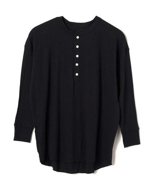 ＪＵＧＬＡＮＳ（ユグランス）の「【Hanes/ヘインズ】HW4-A502 HENLYNECK/ヘンリーネック/ロングスリーブ/ワッフル/フリーサイズ/レディース（Tシャツ/カットソー・レディース・オフホワイト/グレー/ブラック/ネイビー・FREE）」の7枚目の写真