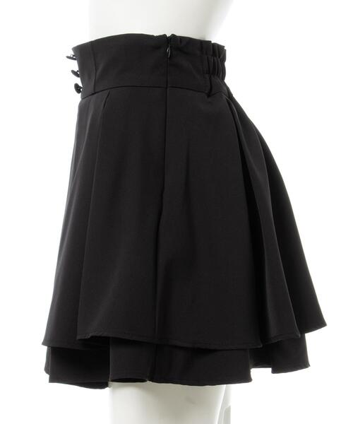 INGNI（イング）の「タックフレアミニスカパン（スカート・レディース・グレー/ブラック・FREE）」の4枚目の写真