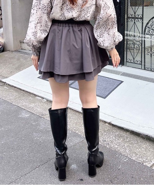 INGNI（イング）の「タックフレアミニスカパン（スカート・レディース・グレー/ブラック・FREE）」の22枚目の写真