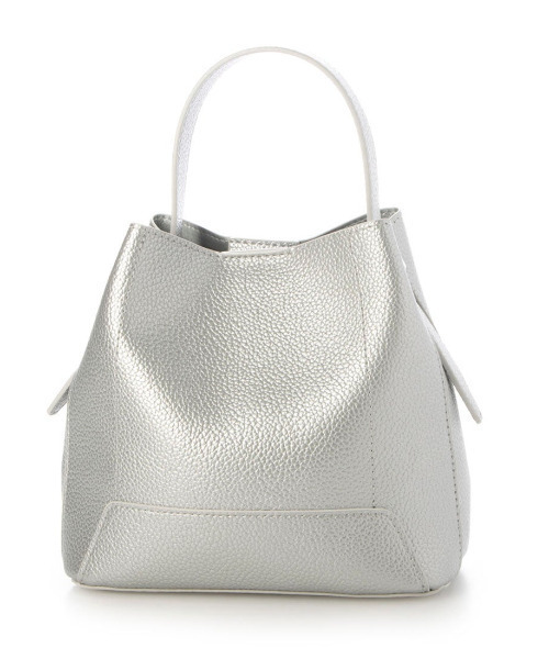 cache cache（カシュ カシュ）の「カシュカシュ cachecache / シボ合皮ミニバゲットバッグ（ショルダーバッグ・レディース・ブラック/シルバー/グリーン/ベージュ系その他・FREE）」の4枚目の写真