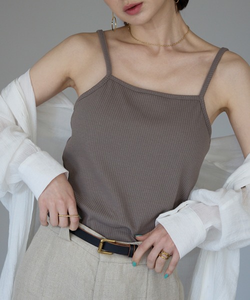 セール】【Fizz/フィズ】 カップ付き スクエアネックキャミソール