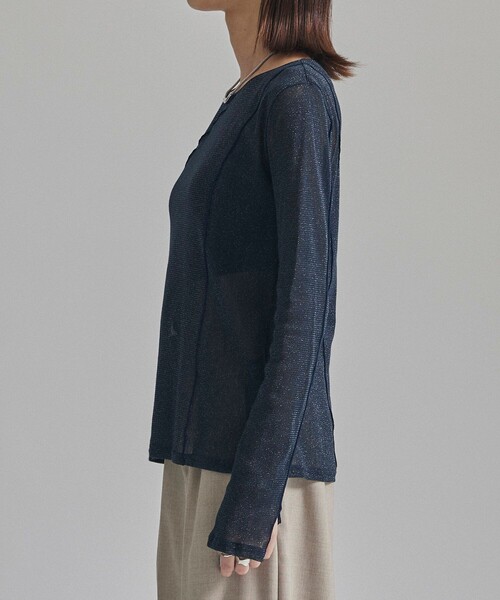 UNITED TOKYO(ユナイテッドトウキョウ)の「【残りわずか!】シャイニーチュールシアープルオーバー|シアートップス/ウォッシャブル/ロンT/冬服(Tシャツ/カットソー・レディース・ネイビー/イエロー/アイボリー・FREE)」の20枚目の写真