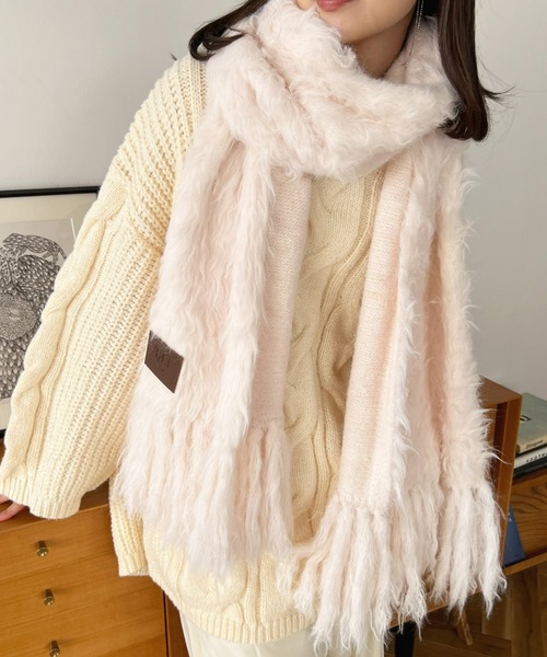 mic by Olu. 【ZOZOTOWN限定】シャギーボリュームマフラー mic by Olu. 【ZOZOTOWN限定】シャギーボリュームマフラーア