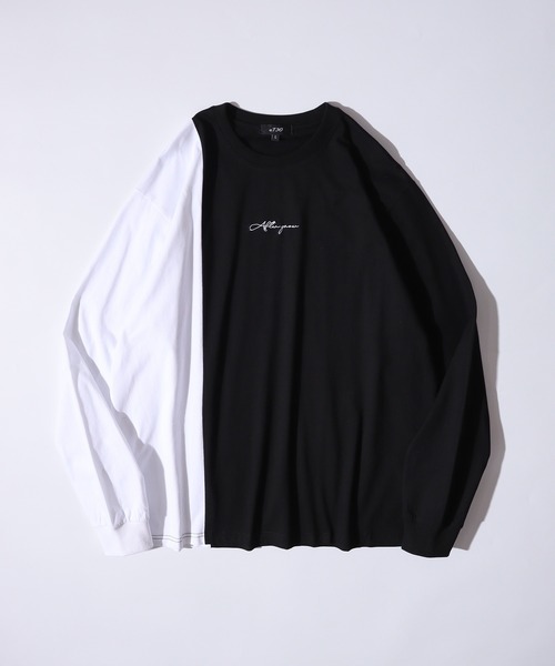 RE730(アールイーセブンサーティー)の「Color scheme switching long sleeve T-shirt / 配色切り替え長袖Tシャツ(Tシャツ/カットソー・メンズ・ホワイト/ブラック・L/M)」の5枚目の写真