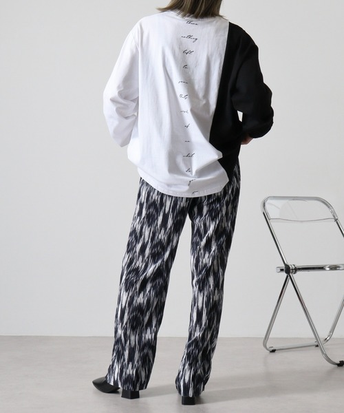 RE730(アールイーセブンサーティー)の「Color scheme switching long sleeve T-shirt / 配色切り替え長袖Tシャツ(Tシャツ/カットソー・メンズ・ホワイト/ブラック・L/M)」の17枚目の写真