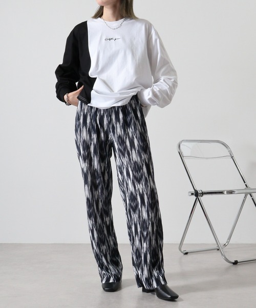 RE730(アールイーセブンサーティー)の「Color scheme switching long sleeve T-shirt / 配色切り替え長袖Tシャツ(Tシャツ/カットソー・メンズ・ホワイト/ブラック・L/M)」の16枚目の写真