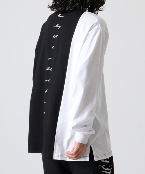 RE730(アールイーセブンサーティー)の「Color scheme switching long sleeve T-shirt / 配色切り替え長袖Tシャツ(Tシャツ/カットソー・メンズ・ホワイト/ブラック・L/M)」の19枚目の写真