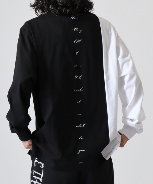 RE730(アールイーセブンサーティー)の「Color scheme switching long sleeve T-shirt / 配色切り替え長袖Tシャツ(Tシャツ/カットソー・メンズ・ホワイト/ブラック・L/M)」の20枚目の写真