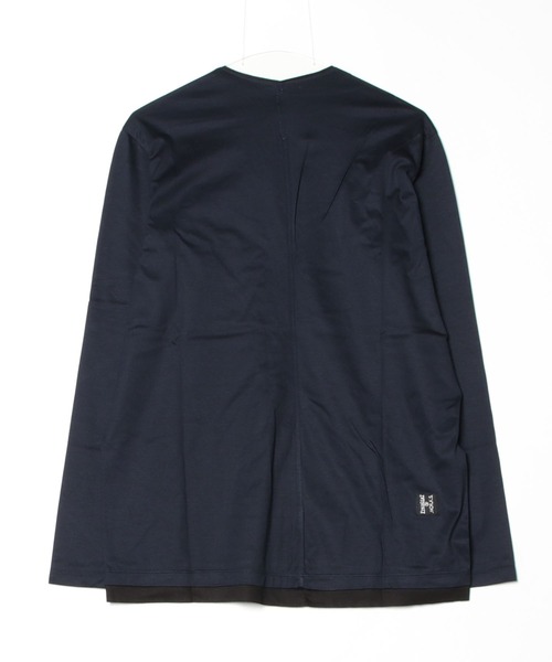 FranCisT_MOR.K.S.（フランシストモークス）の「FranCisT_MOR.K.S./フランシスト モークス/LYOCELL/C FAKE LAYERED V-NECK L/S T-SHIRT（Tシャツ/カットソー・メンズ・ブラック/オリーブ系/ネイビー・4/3/2）」の10枚目の写真