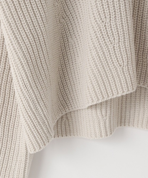 yuw（ユウ）の「レースセーラーニットチュニック　243138（ニット/セーター・レディース・アイボリー/ブラック・FREE）」の13枚目の写真