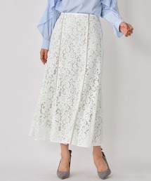 alotta（アロッタ）の「配色パイピングレーススカート（スカート）」