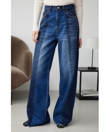 AZUL DENIM 切替パターンワイドデニム
