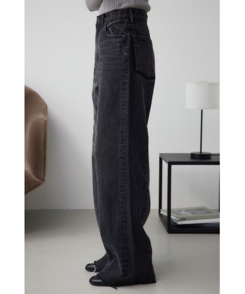 AZUL by moussy（アズールバイマウジー）の「AZUL DENIM 切替パターンワイドデニム（デニムパンツ・レディース・ブラック/ブルー・MEDIUM/SMALL）」の7枚目の写真