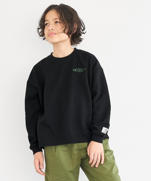 キッズ ワンポイント刺繍長袖スウェット（スウェット）｜coca