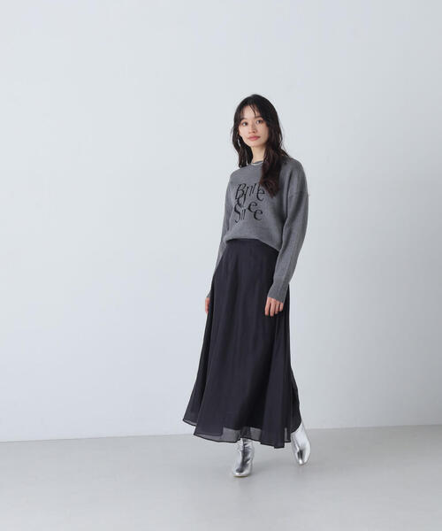 【セール】◇【Oggi掲載】シアーボリュームフレアスカート（スカート）｜NATURAL BEAUTY BASIC（ナチュラルビューティーベーシック）