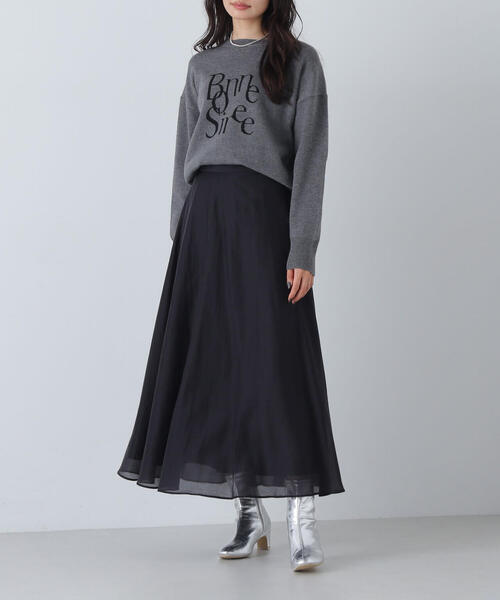 【セール】◇【Oggi掲載】シアーボリュームフレアスカート（スカート）｜NATURAL BEAUTY BASIC（ナチュラルビューティーベーシック）