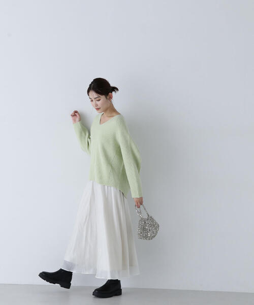 【セール】◇【Oggi掲載】シアーボリュームフレアスカート（スカート）｜NATURAL BEAUTY BASIC（ナチュラルビューティーベーシック）