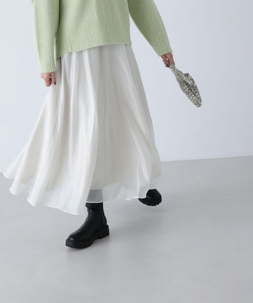 【セール】◇【Oggi掲載】シアーボリュームフレアスカート（スカート）｜NATURAL BEAUTY BASIC（ナチュラルビューティーベーシック）
