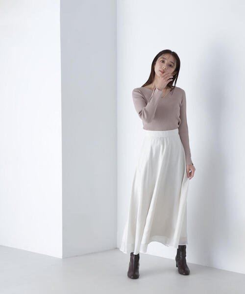 【セール】◇【Oggi掲載】シアーボリュームフレアスカート（スカート）｜NATURAL BEAUTY BASIC（ナチュラルビューティーベーシック）