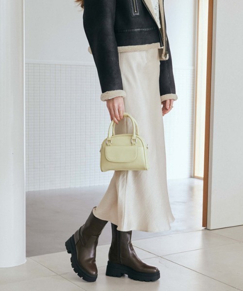 archives（アルシーヴ）の「シャイニーナロースカート（スカート・レディース・グレー/アイボリー/ブラック・MEDIUM）」の5枚目の写真