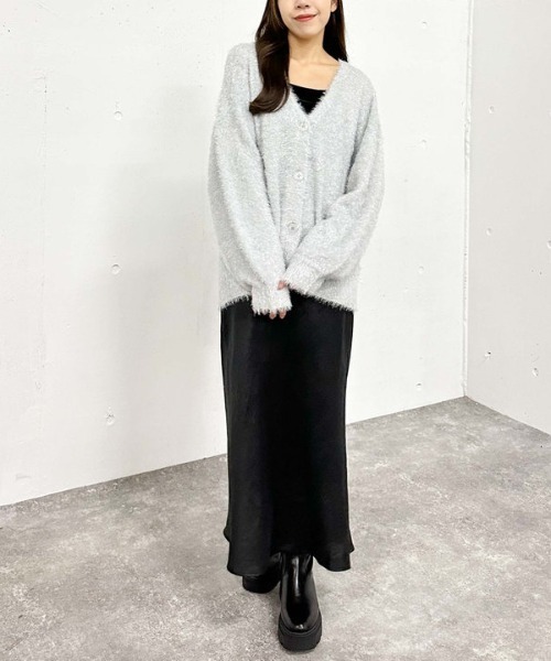 archives（アルシーヴ）の「シャイニーナロースカート（スカート・レディース・グレー/アイボリー/ブラック・MEDIUM）」の15枚目の写真