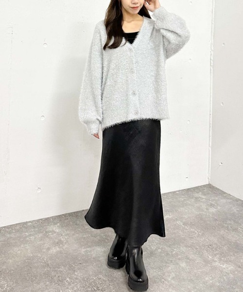 archives（アルシーヴ）の「シャイニーナロースカート（スカート・レディース・グレー/アイボリー/ブラック・MEDIUM）」の16枚目の写真