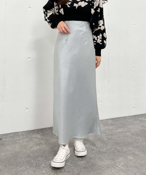 archives（アルシーヴ）の「シャイニーナロースカート（スカート・レディース・グレー/アイボリー/ブラック・MEDIUM）」の20枚目の写真