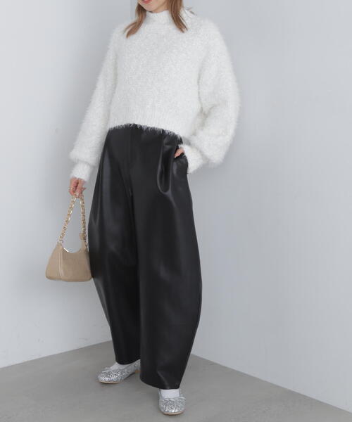 FREE'S MART（フリーズマート）の「◆合皮タックカーヴィーパンツ（その他パンツ・レディース・ブラウン/ブラック・SMALL/MEDIUM）」の12枚目の写真