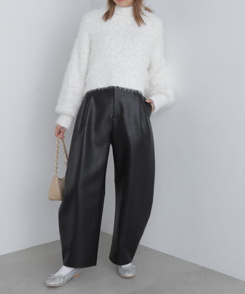 FREE'S MART（フリーズマート）の「◆合皮タックカーヴィーパンツ（その他パンツ・レディース・ブラウン/ブラック・SMALL/MEDIUM）」の13枚目の写真