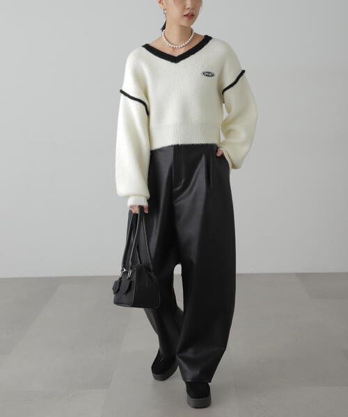 FREE'S MART（フリーズマート）の「◆合皮タックカーヴィーパンツ（その他パンツ・レディース・ブラウン/ブラック・SMALL/MEDIUM）」の18枚目の写真