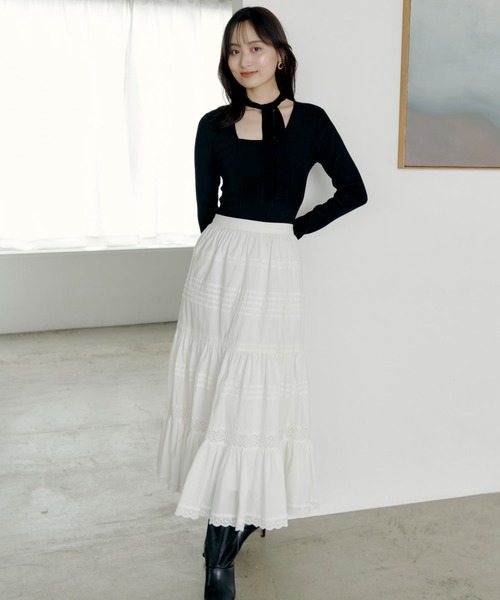 【SALE／37%OFF】 SNIDEL（スナイデル）の「チョーカーリボンニット（ニット トップス
