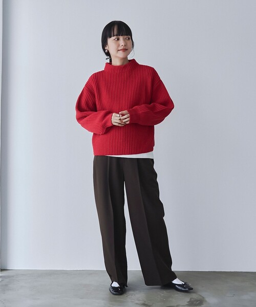 セール】【毛玉抑制/帯電防止】ラーベンモックネックニット（ニット