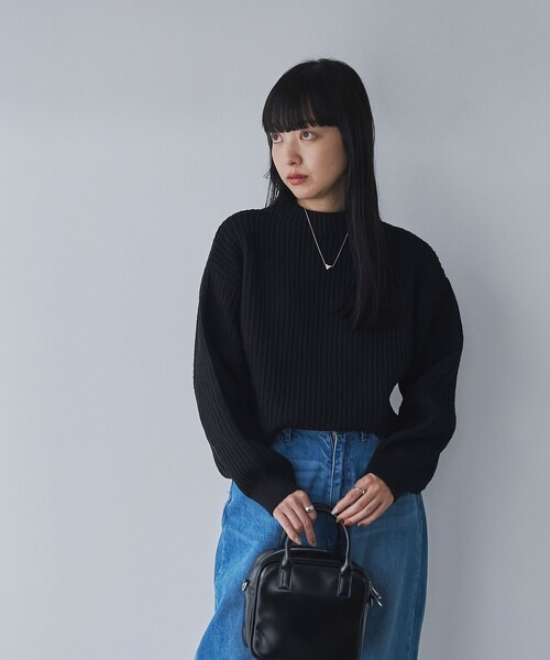 coen（コーエン）の「【毛玉抑制/帯電防止】ラーベンモックネックニット（ニット/セーター・レディース・レッド/ナチュラル/ブラック・M/L）」の20枚目の写真