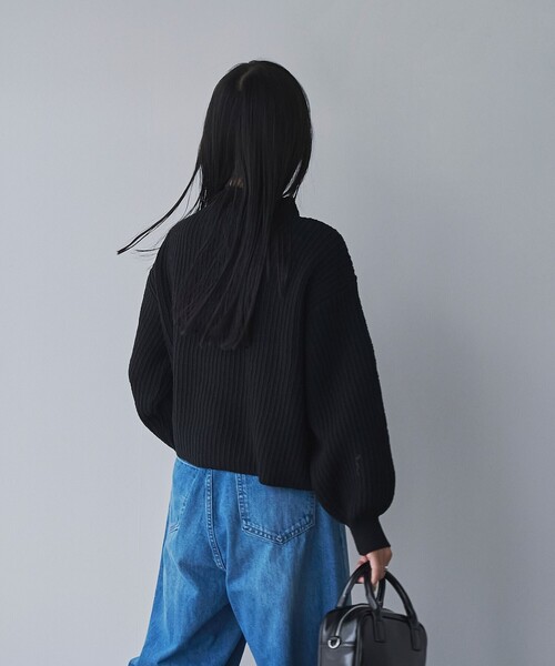 coen（コーエン）の「【毛玉抑制/帯電防止】ラーベンモックネックニット（ニット/セーター・レディース・レッド/ナチュラル/ブラック・M/L）」の21枚目の写真