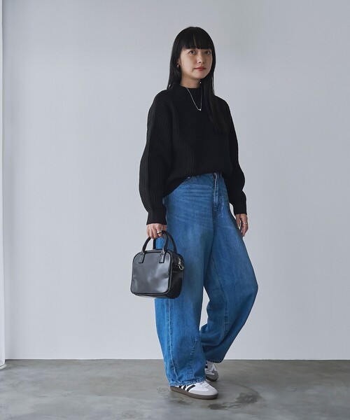 coen（コーエン）の「【毛玉抑制/帯電防止】ラーベンモックネックニット（ニット/セーター・レディース・レッド/ナチュラル/ブラック・M/L）」の22枚目の写真