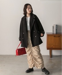 ad thie（アドティエ）の「ウールタッチ オーバーPコート ジャコット（ピーコート）」