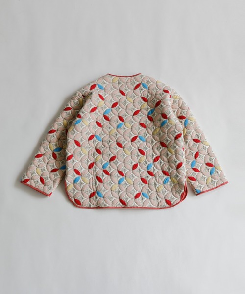 AMERICAN RAG CIE（アメリカンラグシー）の「LEIN キルトジャケット（ノーカラージャケット・レディース・ブラウン/サーモンピンク・FREE）」の12枚目の写真