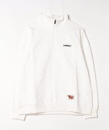 ATELANE（アテレーン）の「ATELANE/コットン裏毛トラポイント刺繍ハーフZIP（スウェット）」