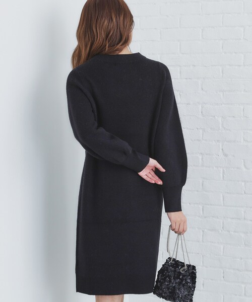 index（インデックス）の「◆《5color》ブローチ付き 畦編みニットワンピース【洗濯機洗い可】（ワンピース・レディース・ブラック系7/ベージュ/ネイビー/ライトグレー/サックスブルー系7・00）」の22枚目の写真