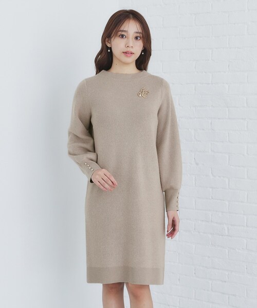 index（インデックス）の「《5color》ブローチ付き 畦編みニット