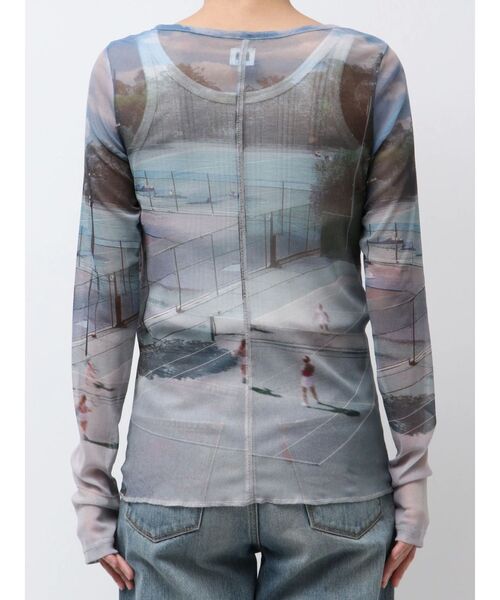 Ungrid（アングリッド）の「シアープリントチュールロングスリーブTee（Tシャツ/カットソー・レディース・グリーン/ブルー・FREE）」の22枚目の写真