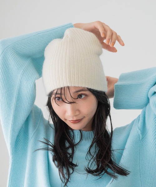 LOWRYS FARM（ローリーズファーム）の「シャギーニットワッチ 240954（キャップ・レディース・ブラック/アイボリー/レッド・FREE）」の14枚目の写真