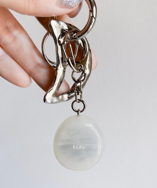 ECRu.】エッグ ミニ ミラー チャーム（キーケース/キーアクセサリー