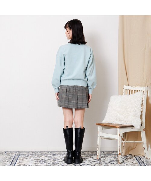 algy（アルジー）の「あったかインパンプリーツスカパン（スカート・キッズ・グレー/チェック/ネイビー・XX-SMALL/X-SMALL/SMALL/MEDIUM）」の5枚目の写真